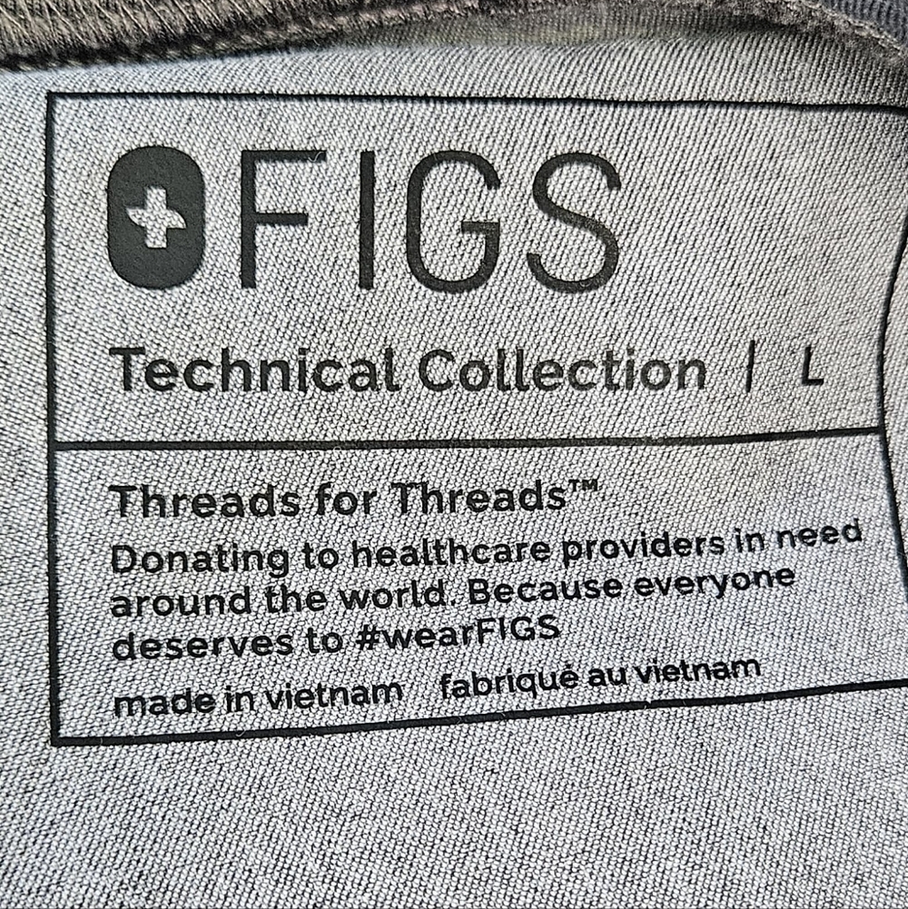 Figs Women's Gray Scrub Bottoms Straight Leg Size L - Picture 7 of 10